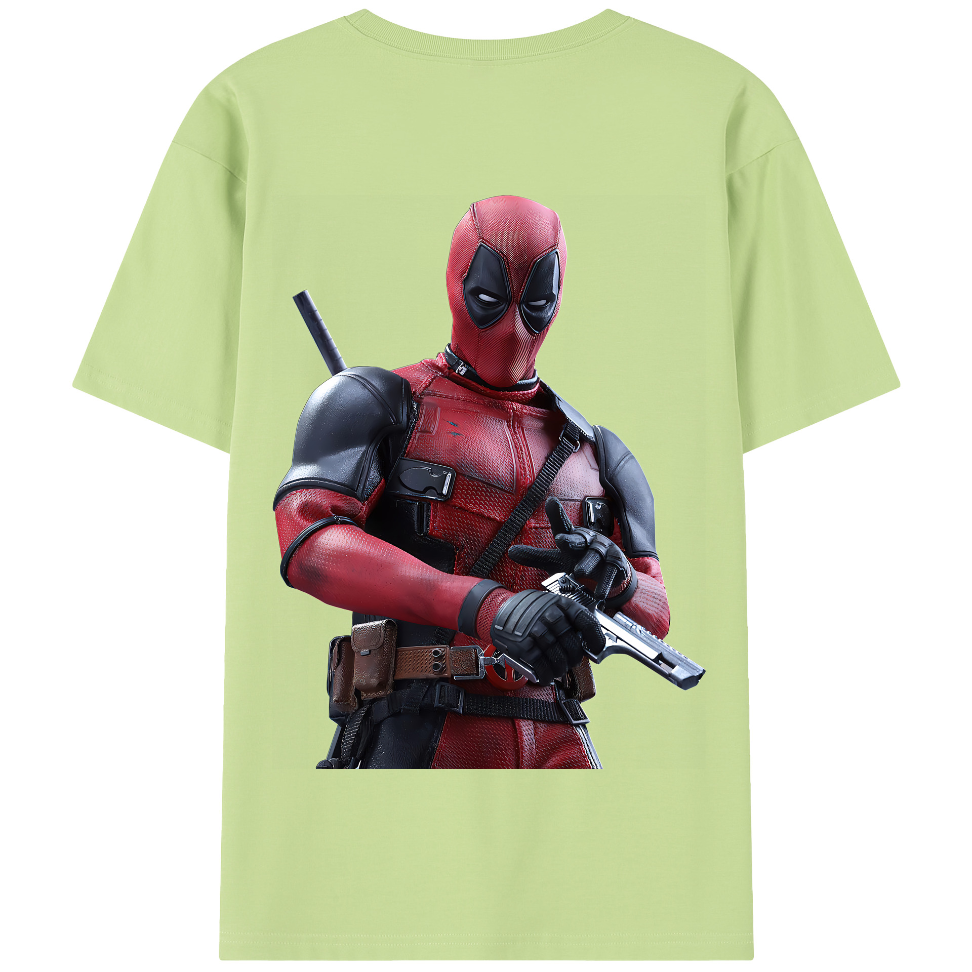 （画像用） Deadpool デッドプール 綿100％半袖Tシャツ（背面プリント）